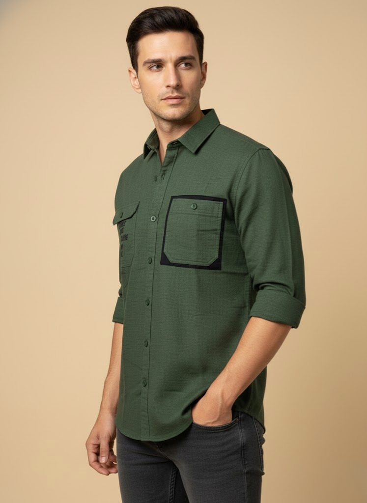 Men’s Olive Green Utility Shirt