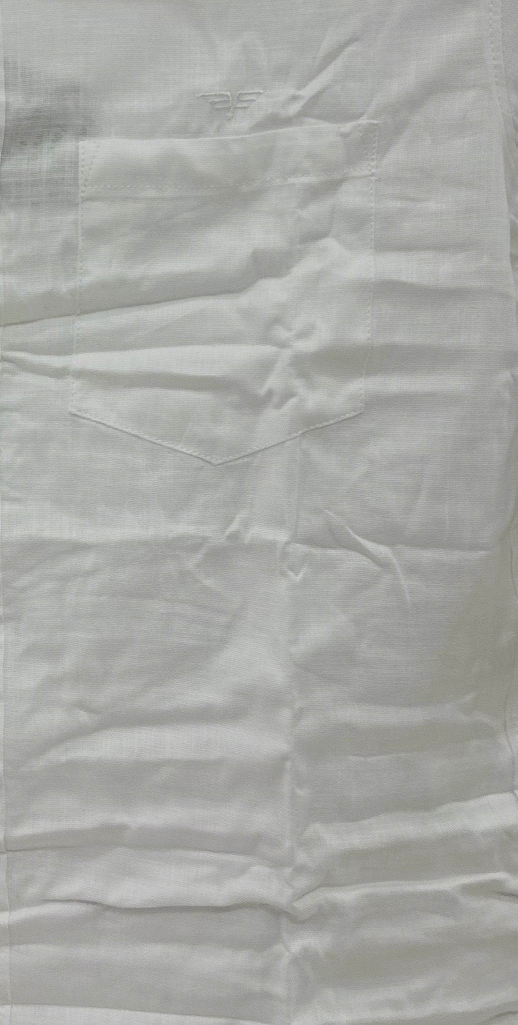 Men’s White Cotton Linen Slim Fit Casual Shirt