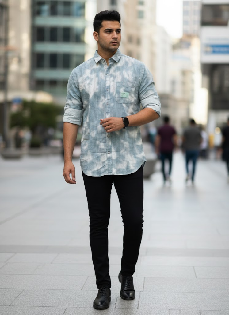 Men’s Mint Green Cloud Washed Shirt – Everyday Luxe Edit