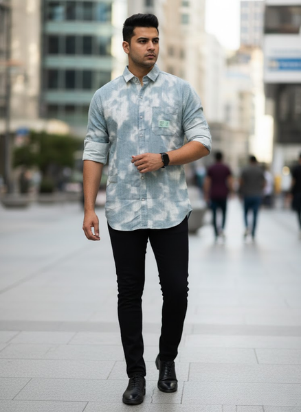 Men’s Mint Green Cloud Washed Shirt – Everyday Luxe Edit