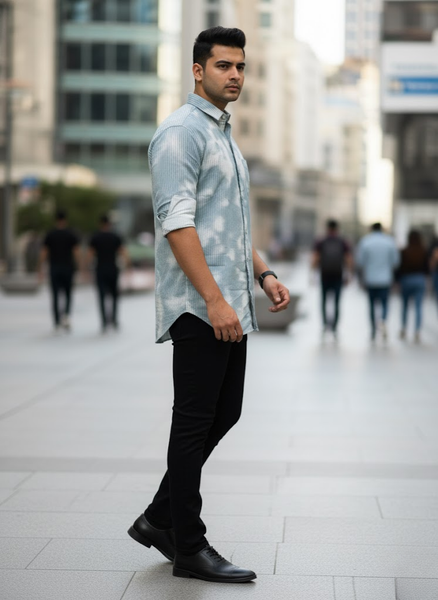 Men’s Mint Green Cloud Washed Shirt – Everyday Luxe Edit