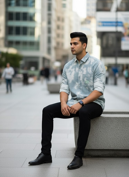 Men’s Mint Green Cloud Washed Shirt – Everyday Luxe Edit