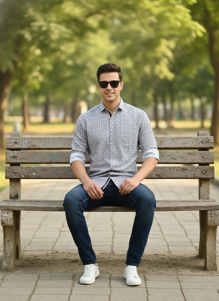 Men’s Geo Luxe Shirt – Everyday Luxe Collection