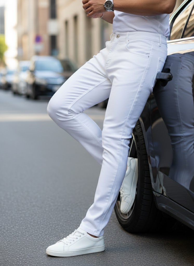 White Slim Fit Jeans – Classic All-Season Essential