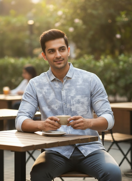 Men’s Sky Mist Casual Shirt – Everyday Luxe Collection