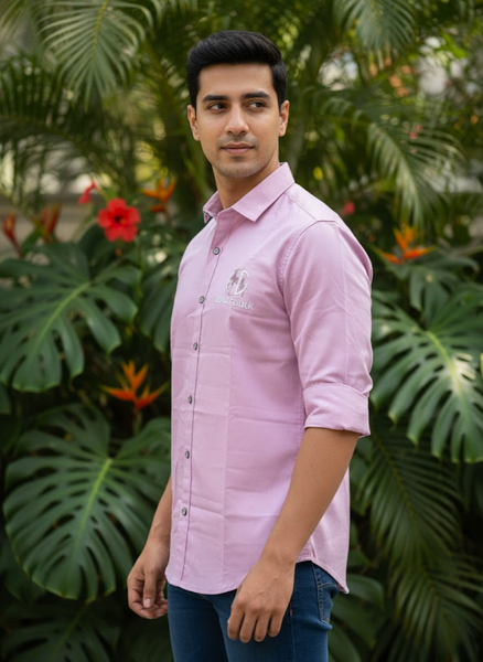 Men’s Light Pink Shirt with Back Design