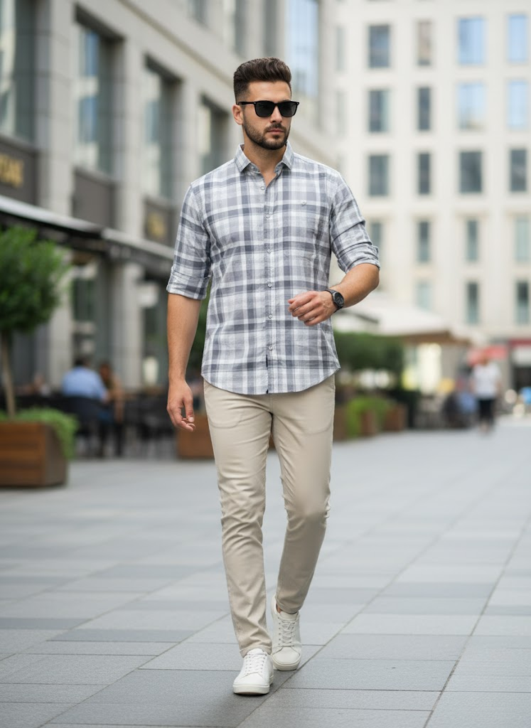 Men’s Casual Check Shirt
