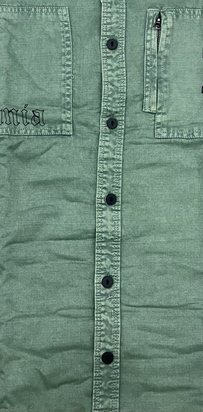 Men’s Sage Green Utility Denim Shirt – Everyday Classic