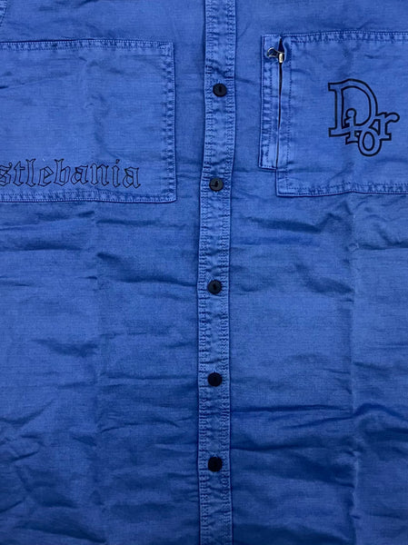 Men’s Indigo Blue Utility Denim Washed Shirt – Bold Classic Edition