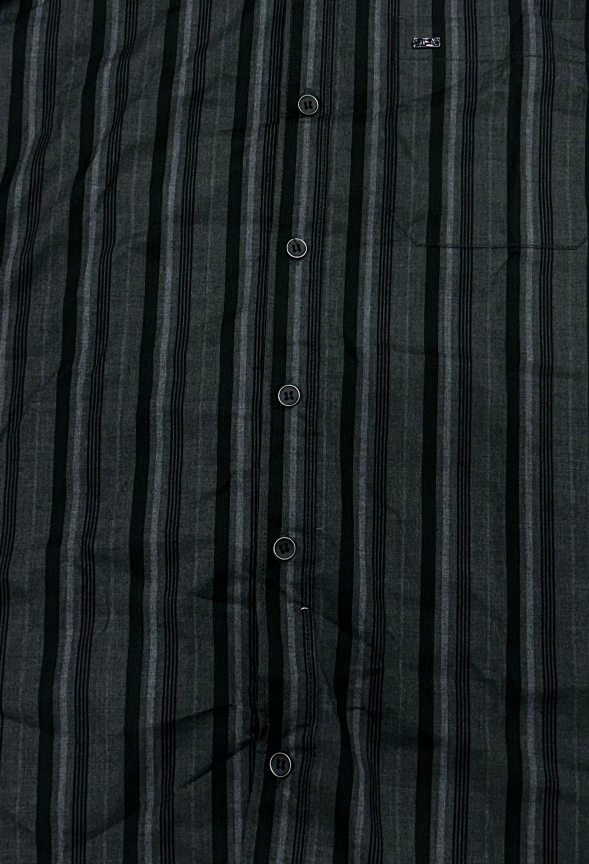 Men’s Black & Grey Striped lycra Slim Fit Casual Shirt