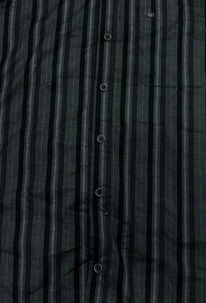 Men’s Black & Grey Striped lycra Slim Fit Casual Shirt