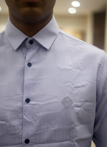 Men’s Pastel Lavender Striped Shirt
