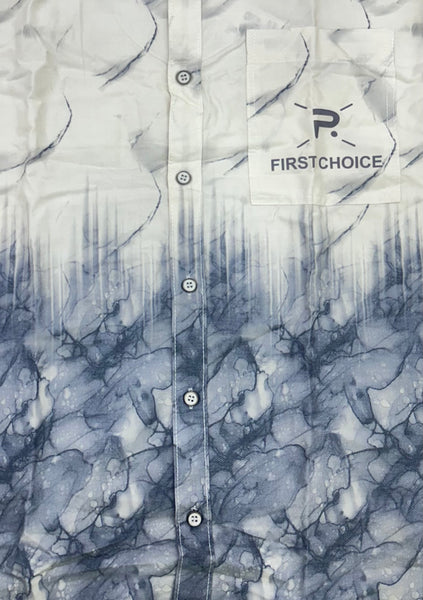 Men’s Blue Marble Fade Shirt – Premium Sunset Edition