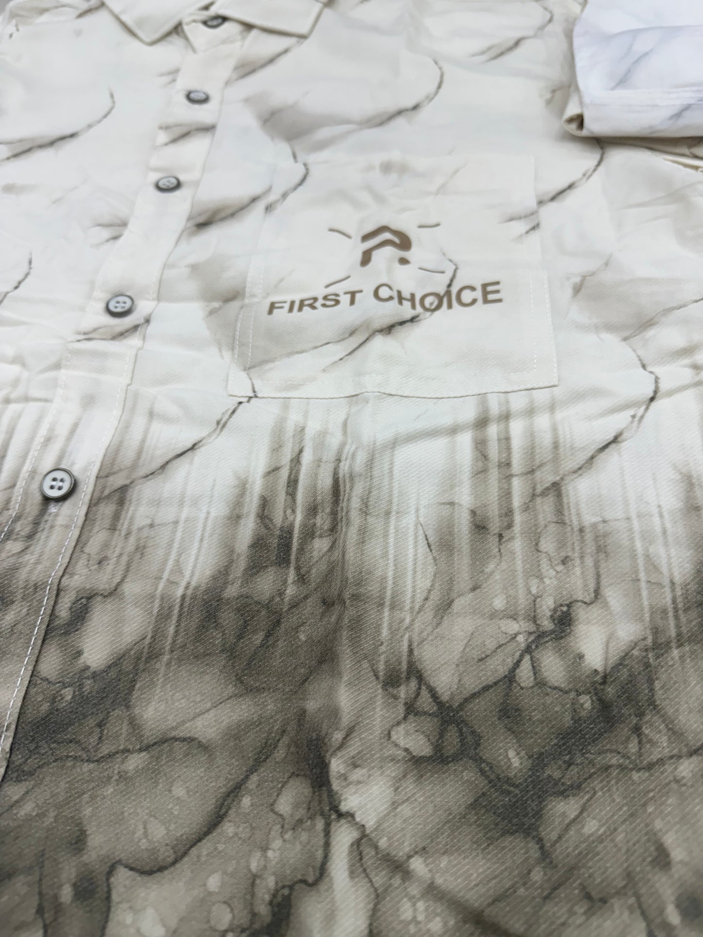 Men’s White Marble Fade Shirt – Resort Edition