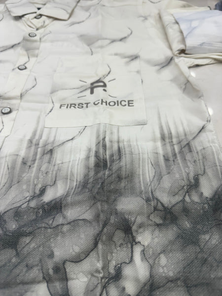 Men’s Grey Marble Fade Shirt – Urban Luxe Edition