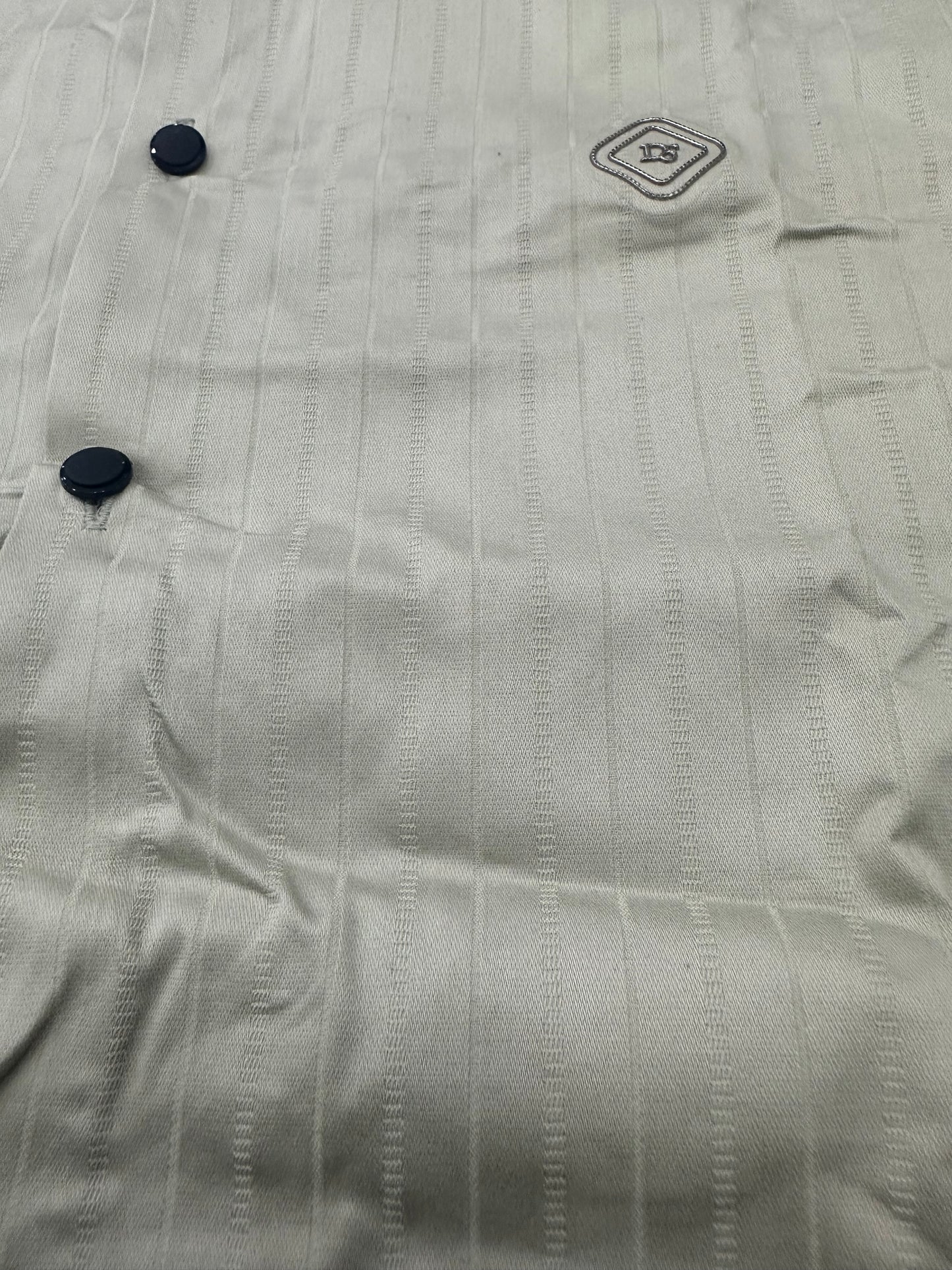 Men’s Elegant Olive Green Solid Striped Shirt