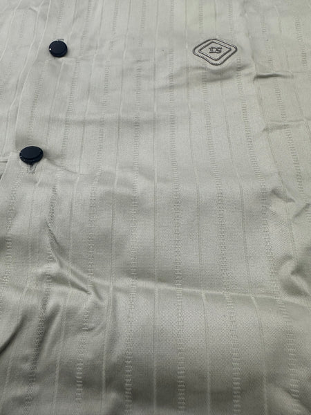 Men’s Elegant Olive Green Solid Striped Shirt