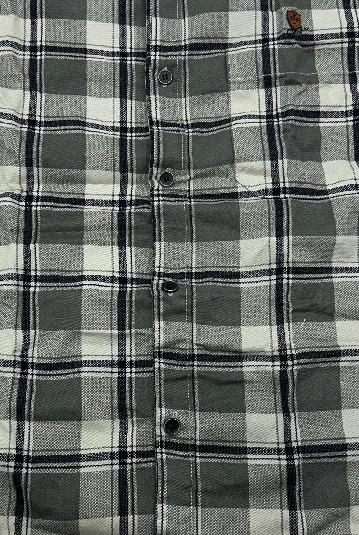 Men’s Grey Check Cotton Shirt – City Casual Edition