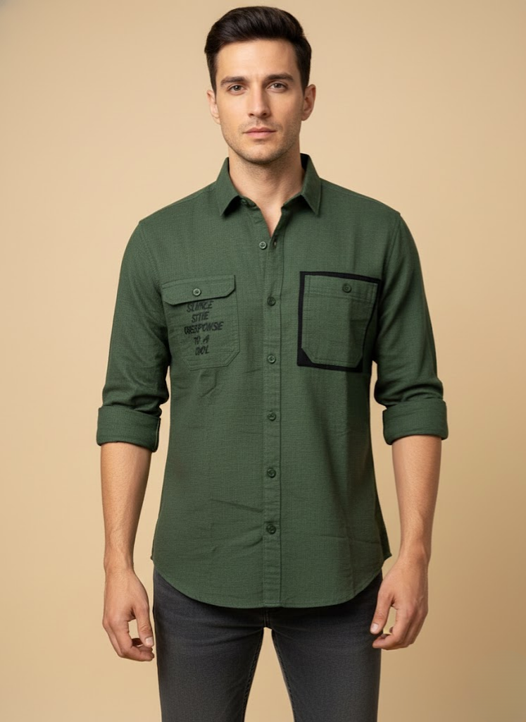 Men’s Olive Green Utility Shirt