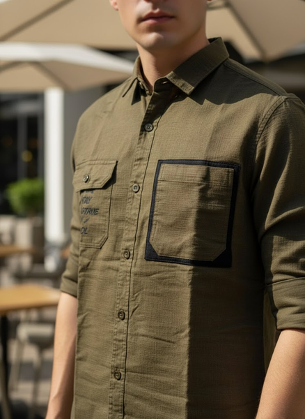 Men’s Brown Utility Shirt