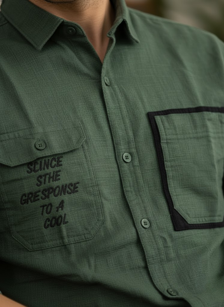 Men’s Olive Green Utility Shirt