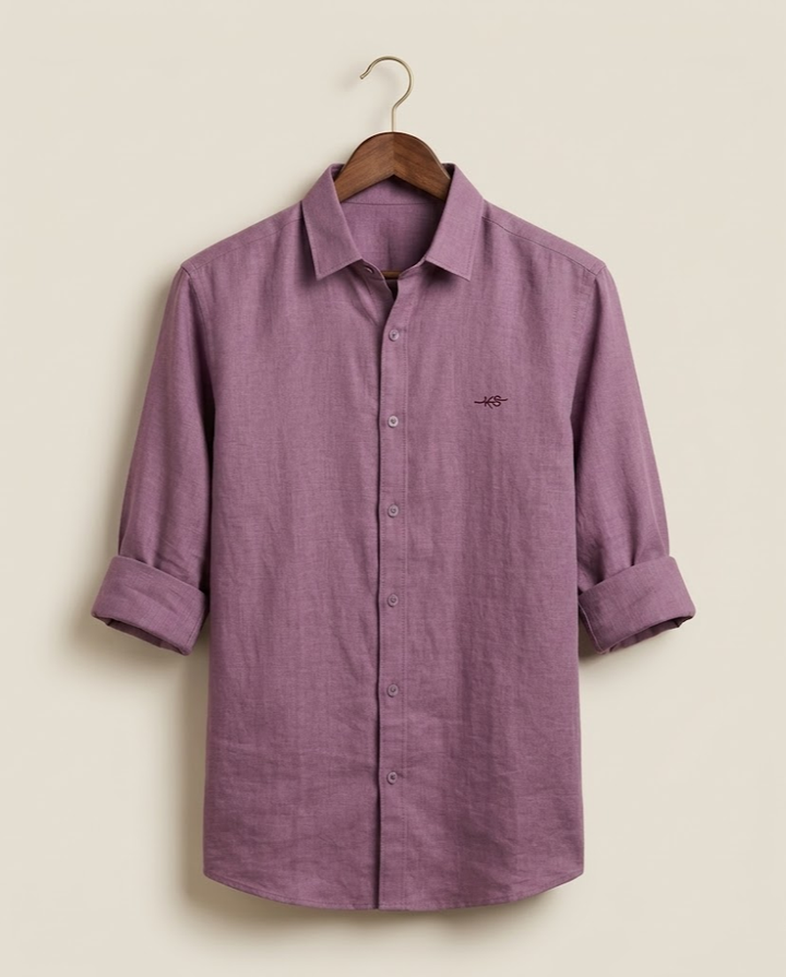 Men’s Mauve Cotton Shirt