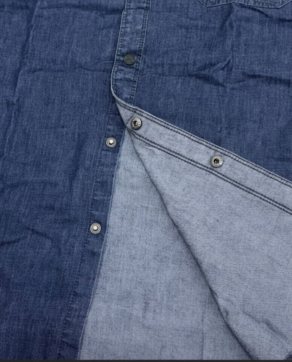 Men’s Deep Indigo Denim Shirt with Clean Tailoring | Premium Casual Essential