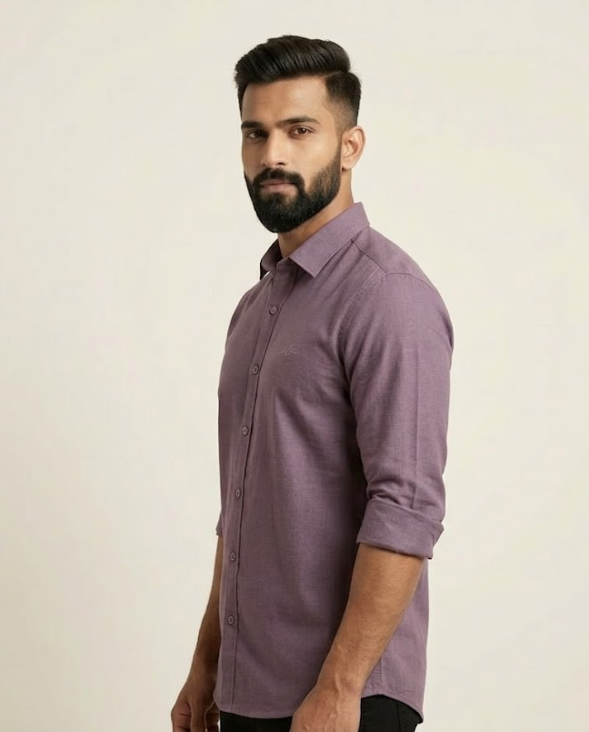 Men’s Dusty Mauve Cotton Shirt