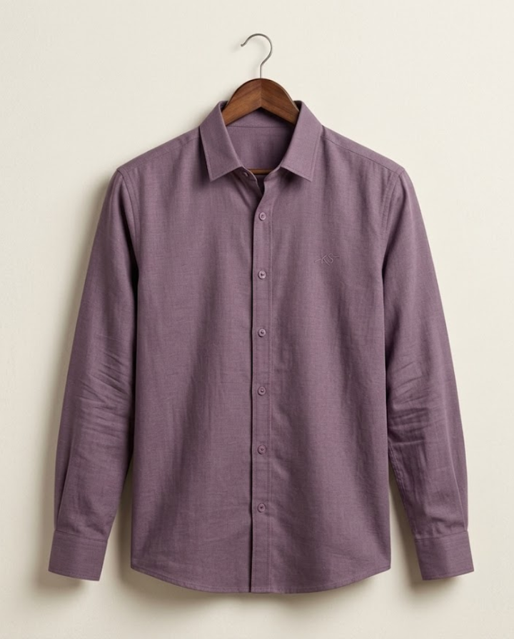 Men’s Dusty Mauve Cotton Shirt