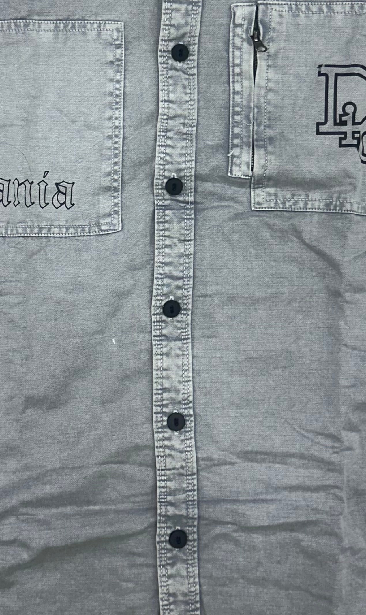 Men’s Grey Denim Look Casual Shirt – Rider Edition