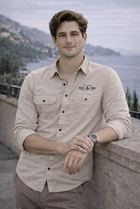 Men’s Beige Utility Cotton Shirt – Slim Fit Casual Outdoor Wear
