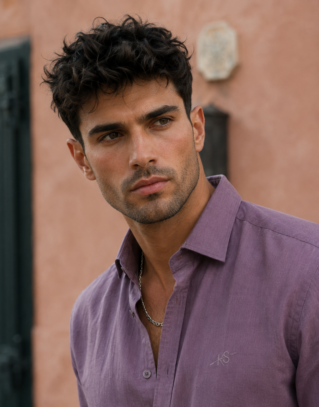 Men’s Dusty Mauve Cotton Shirt