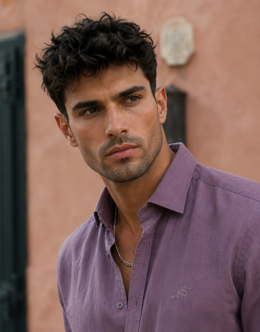 Men’s Dusty Mauve Cotton Shirt