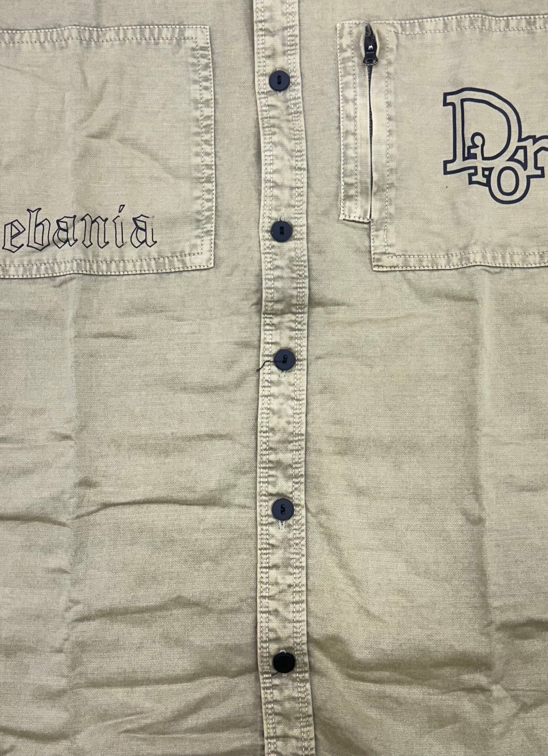 Men’s Olive Green Utility Denim Washed Shirt – Streetwear Edition