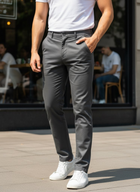 Men's Slim Fit Grey Cotton Trouser