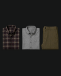 Men's Smart Casual Combo - 2 Shirts + Chino Trouser