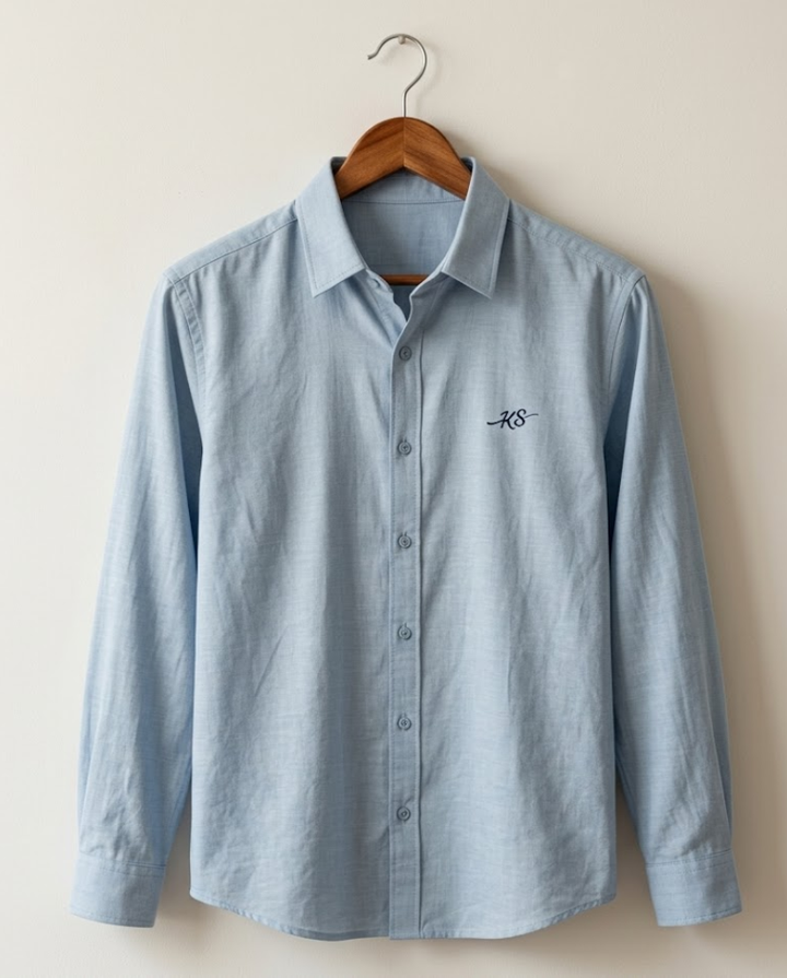 Men’s Light Blue Cotton Shirt