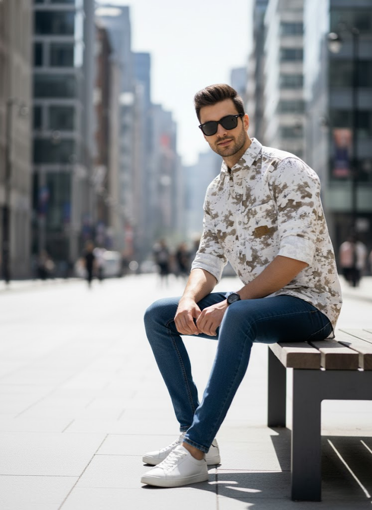 Men’s Sand Camo Shirt – Urban Luxe Collection