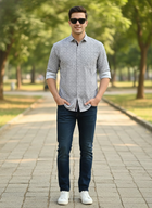 Men's Geo Print Luxe Casual Shirt