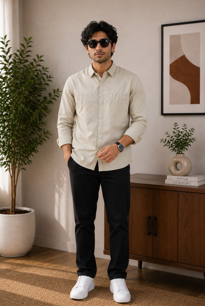 Minimal Beige Casual Shirt Premium Style