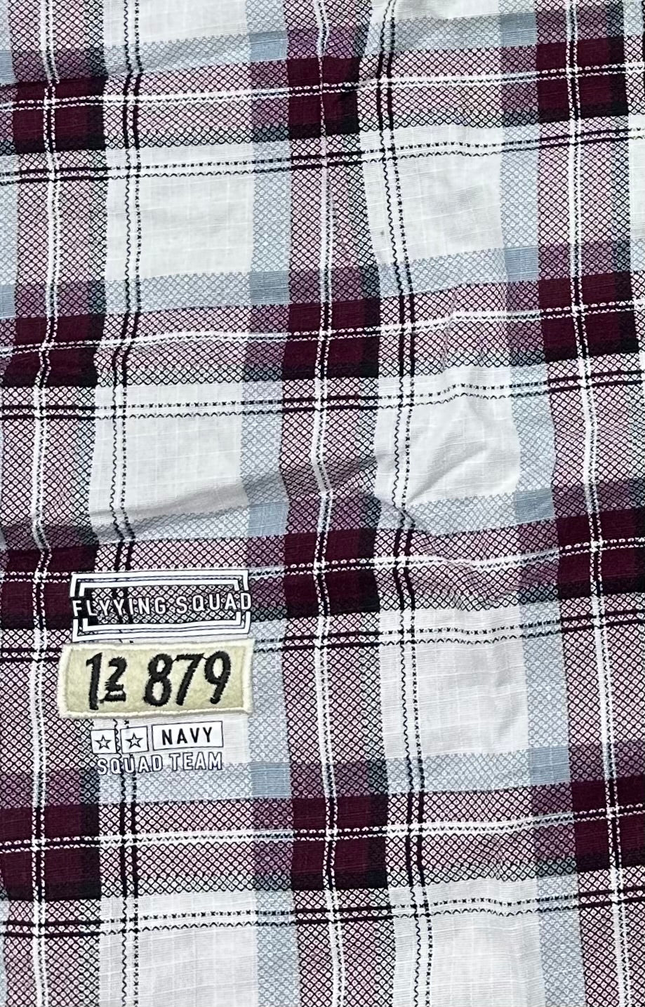 Men’s White & Maroon Checked Cotton Slim Fit Casual Shirt