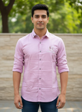 Men’s Light Pink Shirt with Back Design