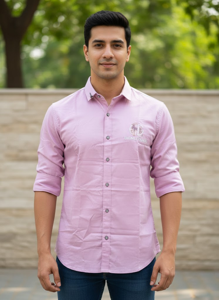 Men’s Light Pink Shirt with Back Design