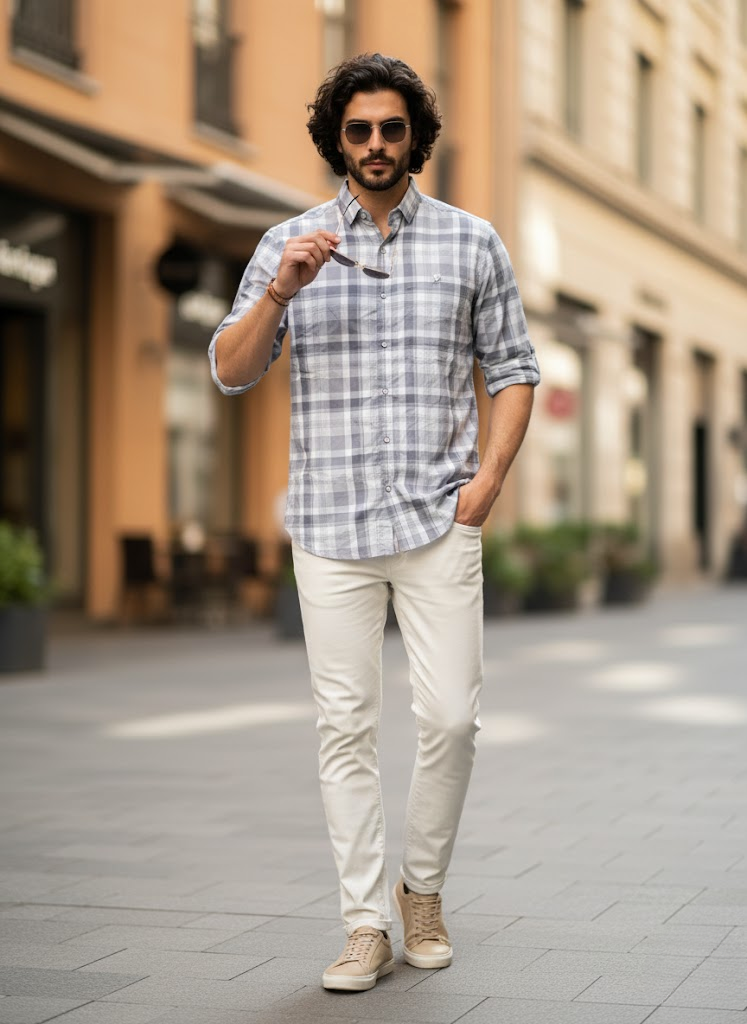 Men’s Casual Check Shirt