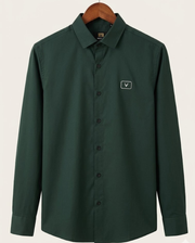 Men's Emerald Green Satin Shirt with Sleek Modern Fit – Kapda Sale