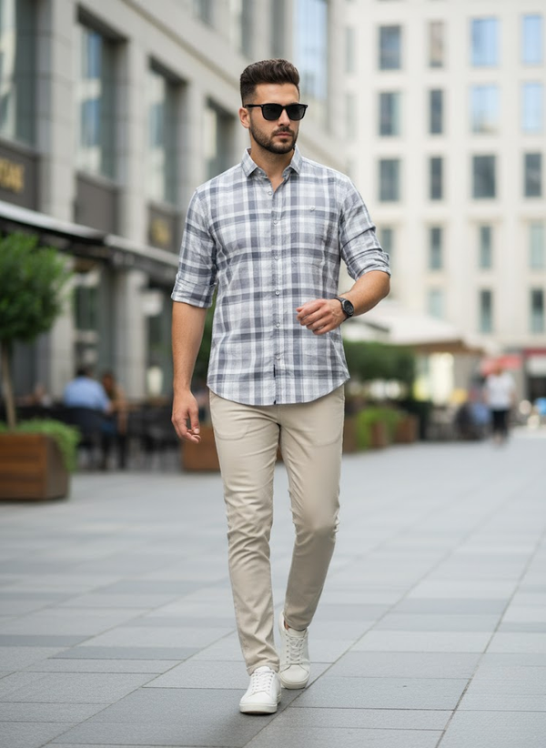 Men’s Casual Check Shirt