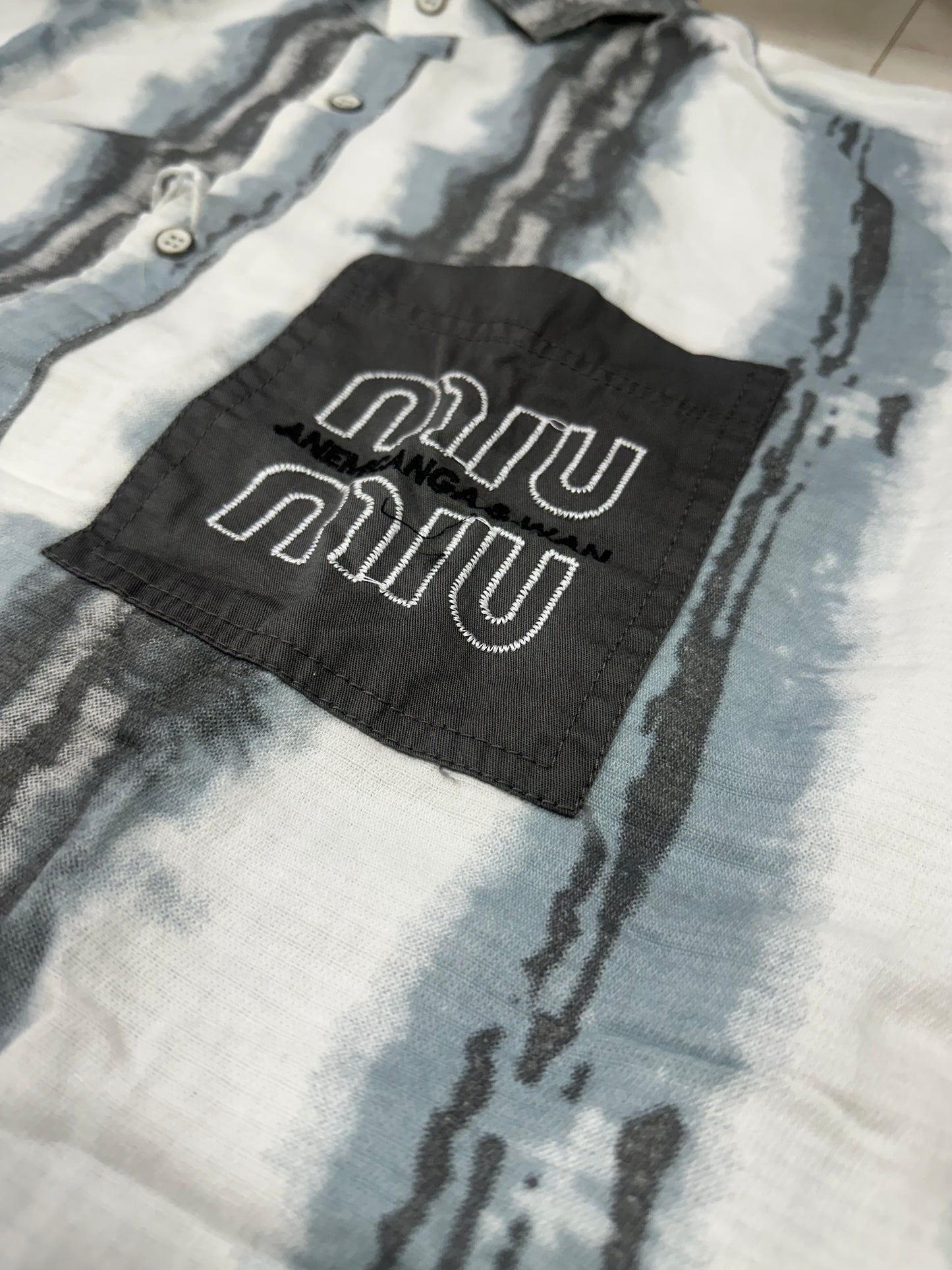 Men’s Sky Drip Pattern Shirt – Coastal Luxe Collection