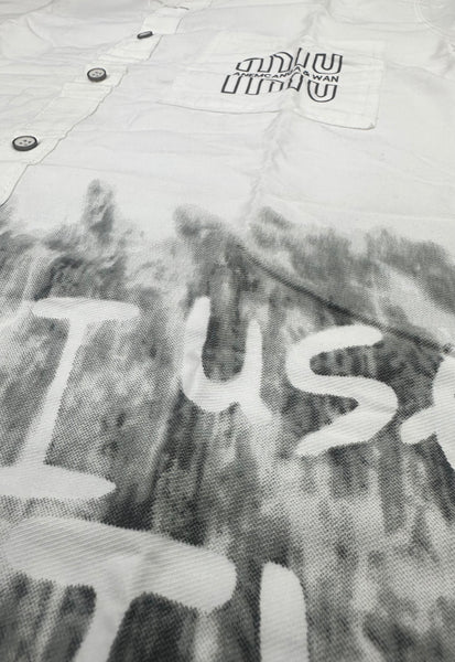 Men’s Monochrome Luxe White & Grey Shirt – The Street Edit