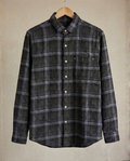 Men's Charcoal Grey Checked Shirt | Premium Cotton
