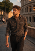 Men’s Vintage Charcoal Utility Shirt